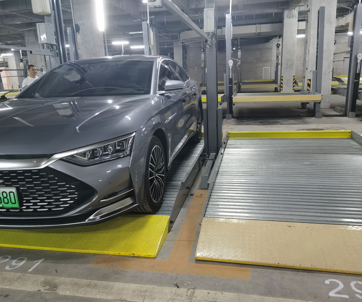 錦江升降橫移式立體車庫改造